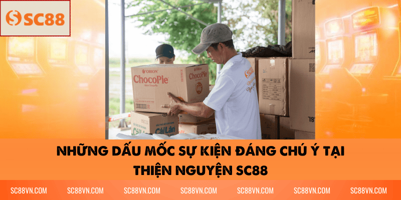 Những dấu mốc sự kiện đáng chú ý tại Thiện nguyện SC88